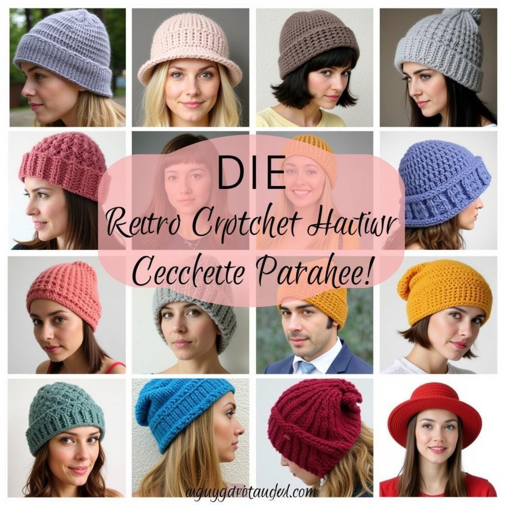 Vintage Crochet Hat Patterns in Retro Styles