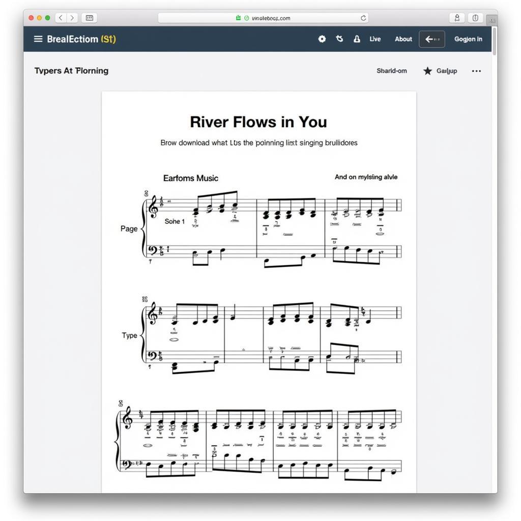 River Flows in You Free Sheet Music Download