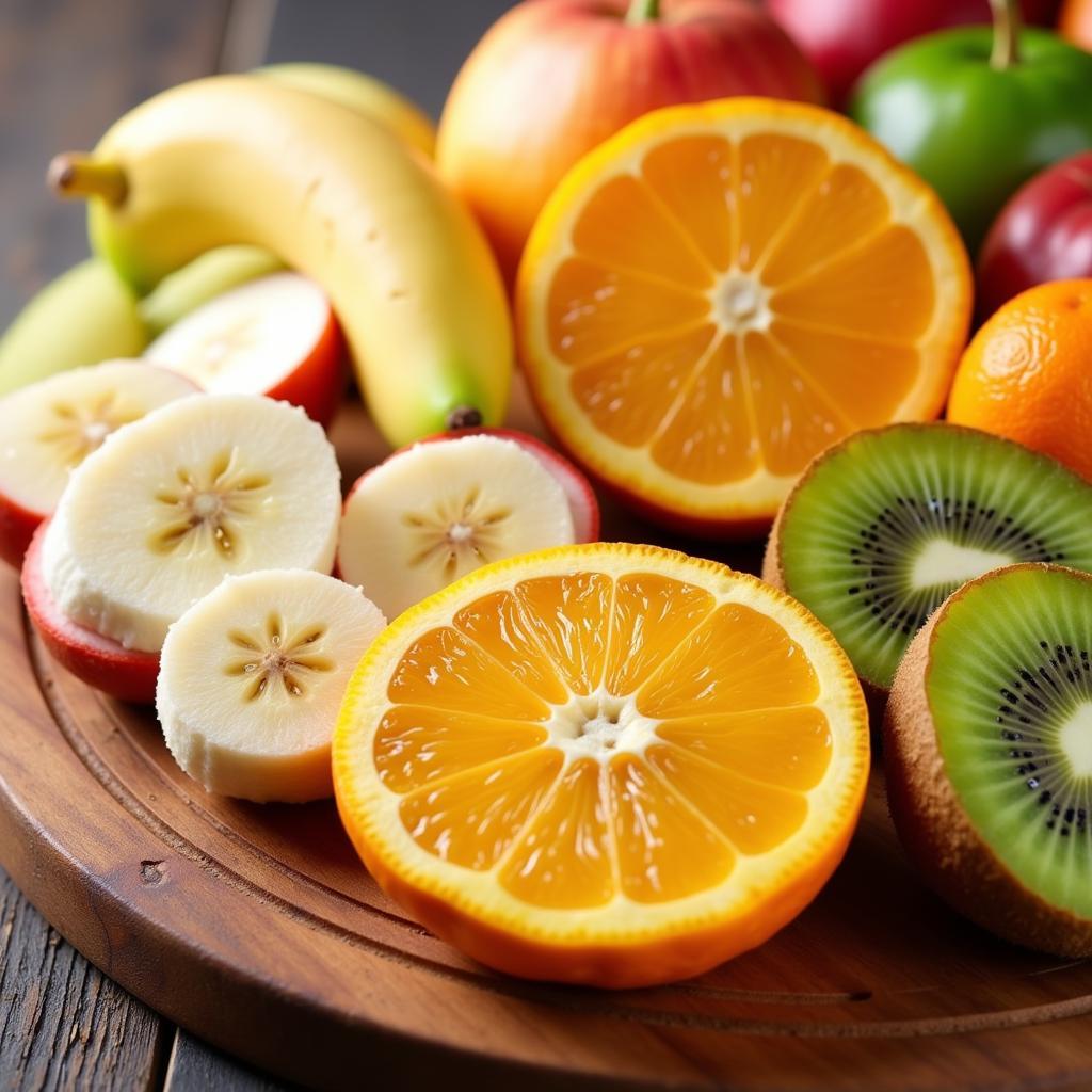 Variety of sugar-free fruit slices