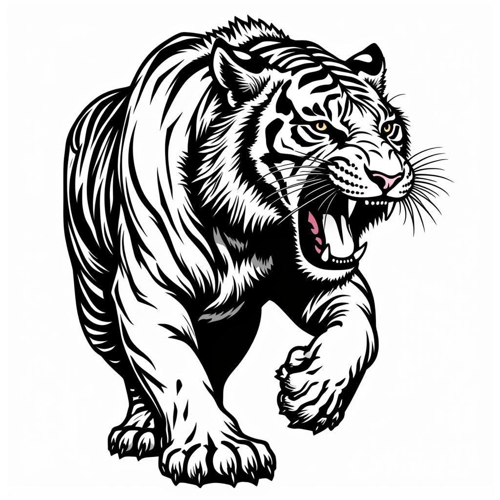 Roaring Tiger SVG Free Download