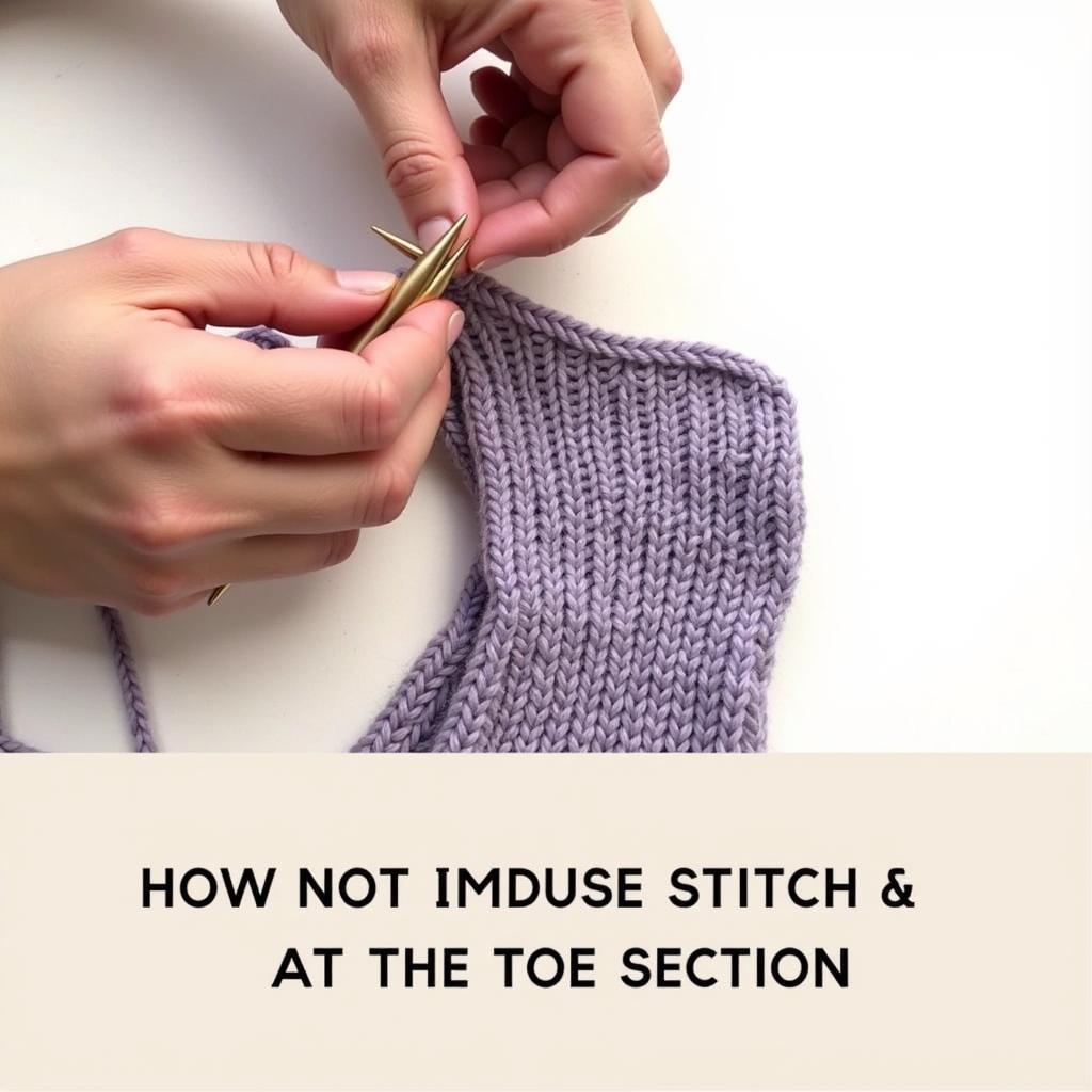 Knitting a toe up sock