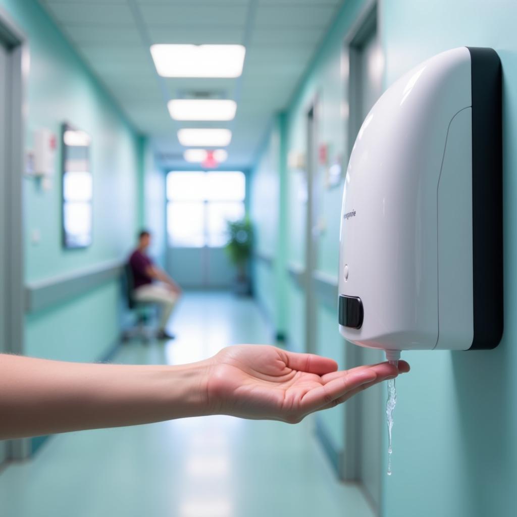 Touch-Free Sanitizer Dispenser in a Hospital Setting