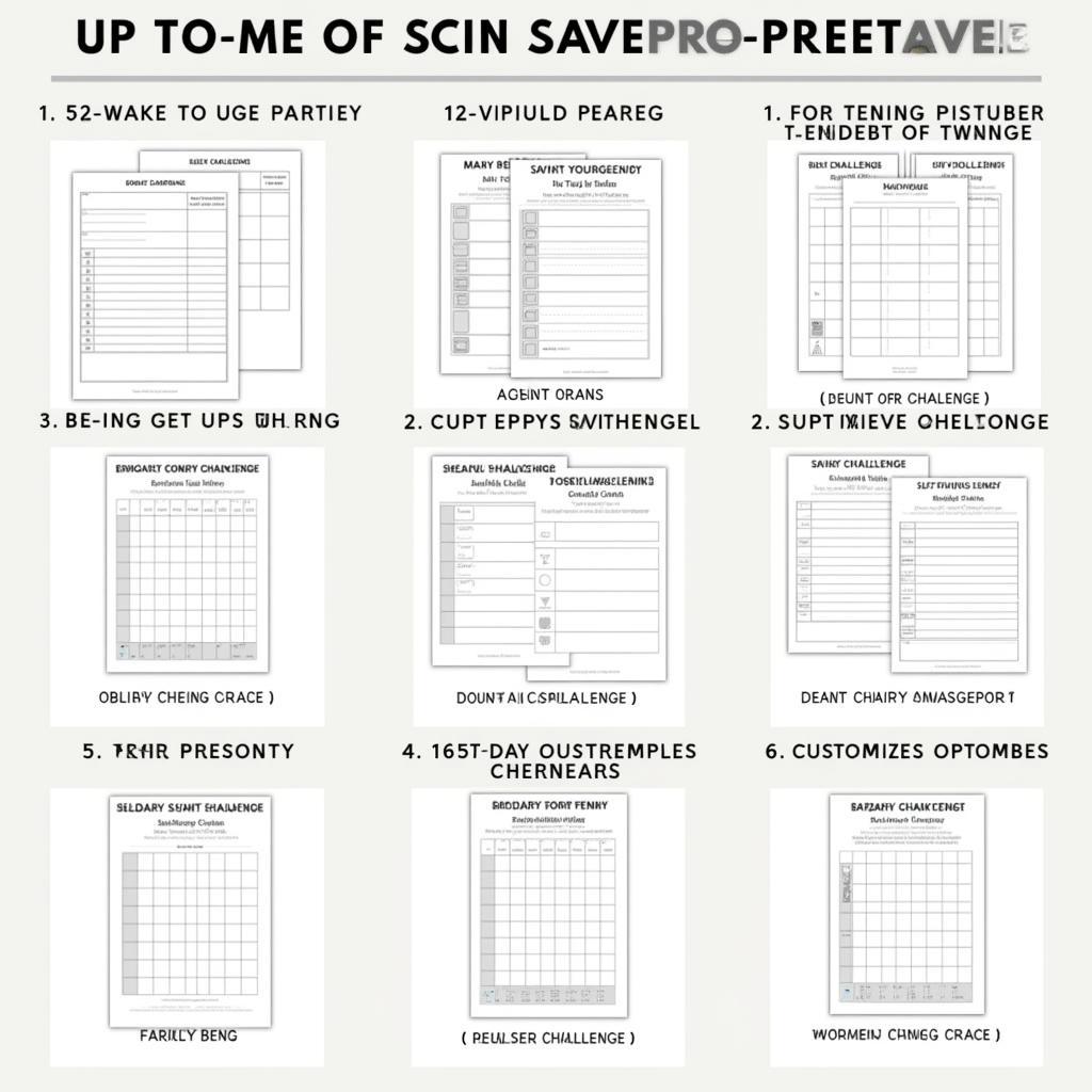 Different Free Printable Saving Challenge Templates