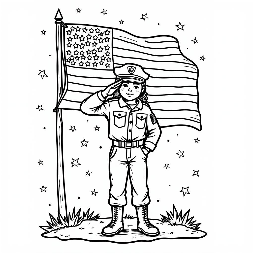 Veterans Day Coloring Pages for Kindergarten