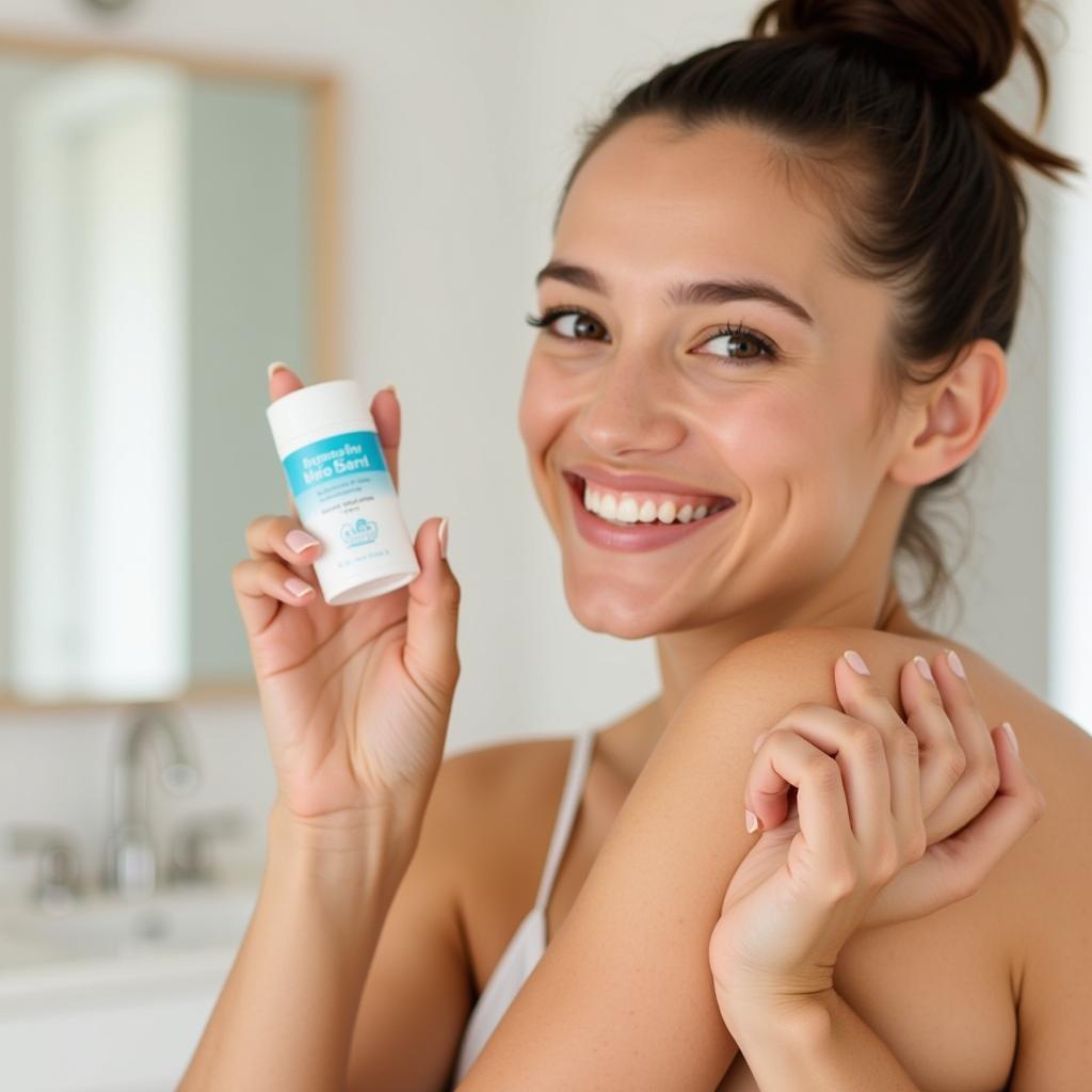 Applying Scent-Free Natural Deodorant