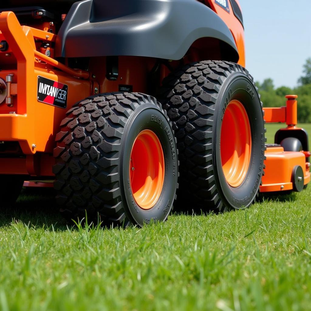 Zero Turn Mower Equipped with Flat Free Tires