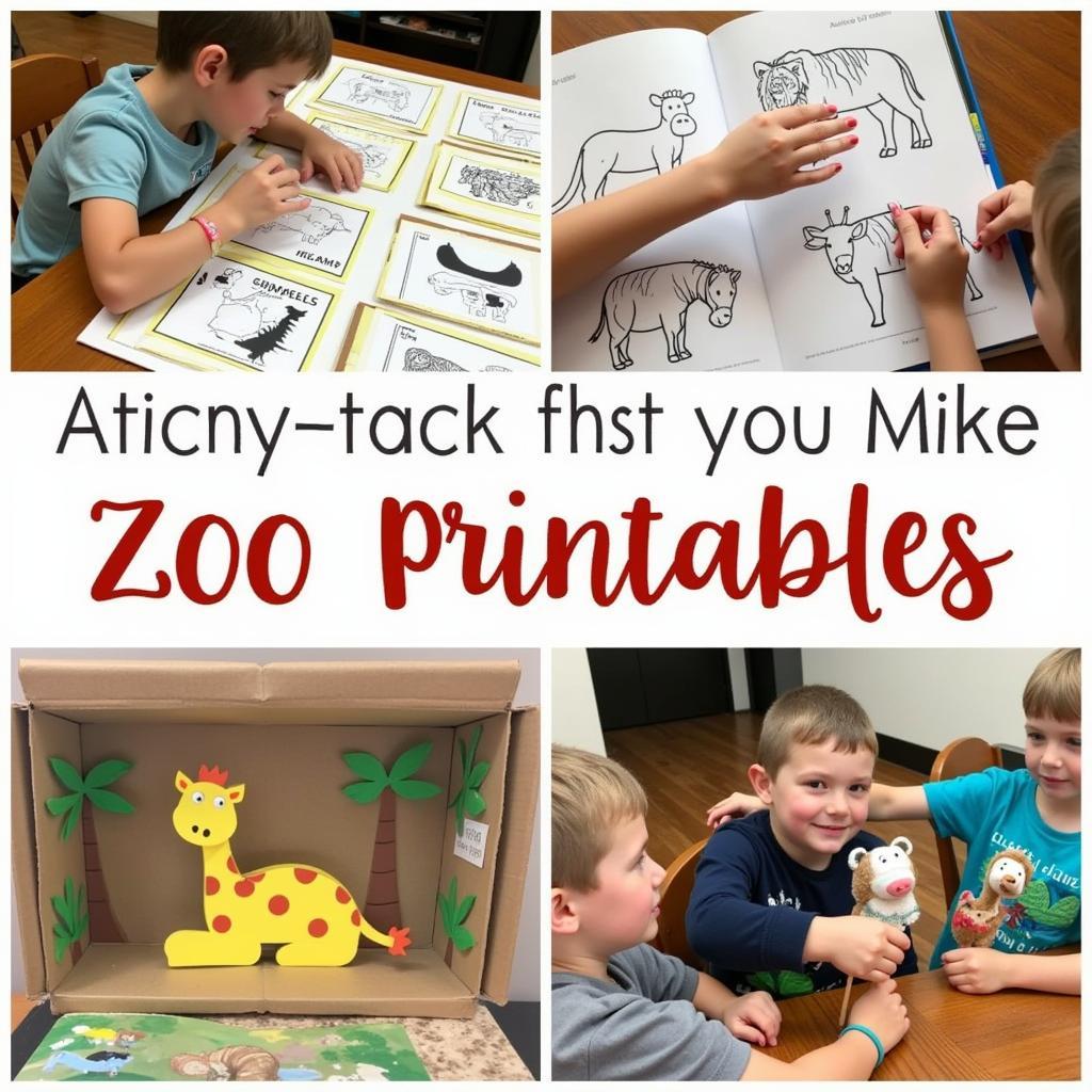 Creative Activities Using Free Zoo Printables