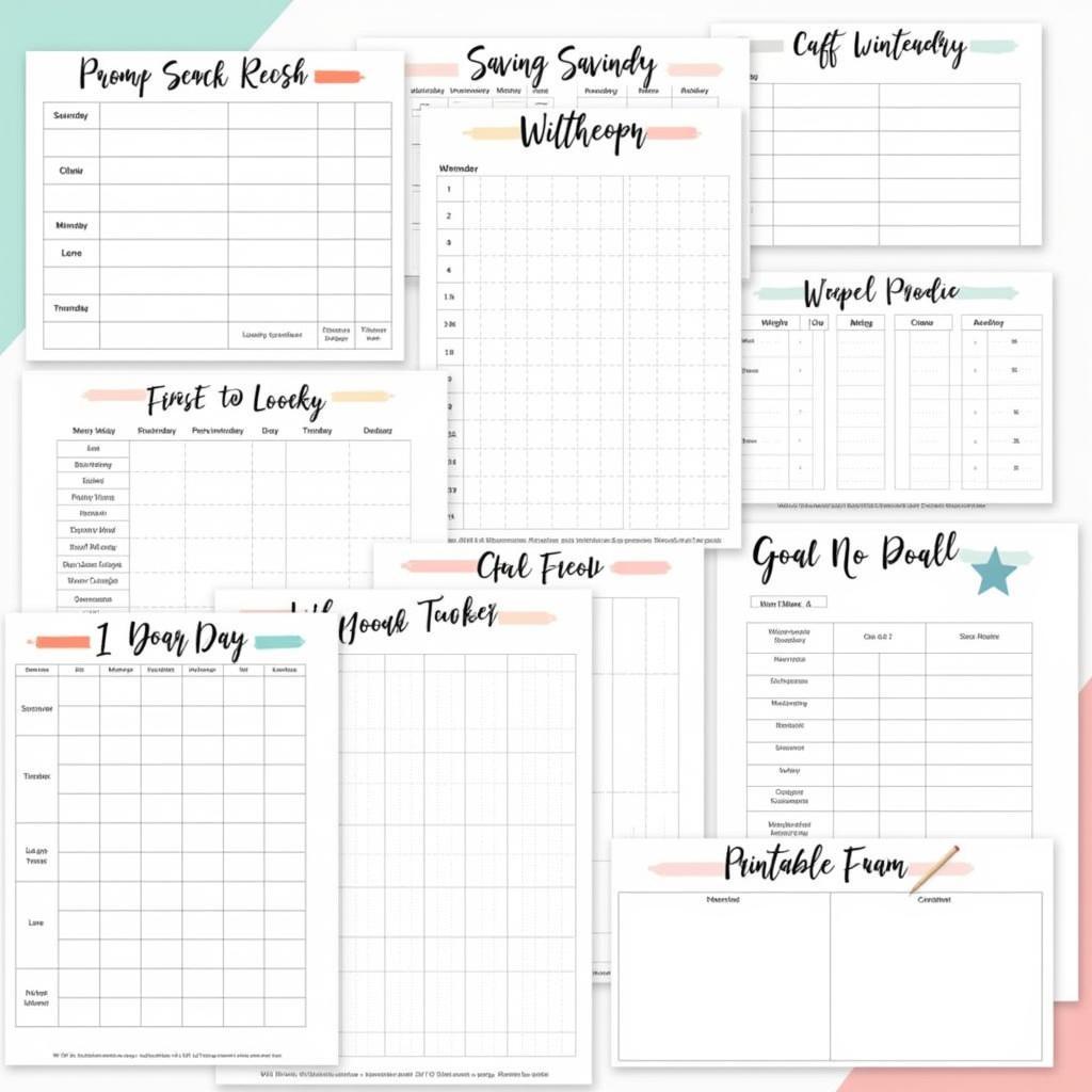 Variations of 26 Week Savings Challenge Printables