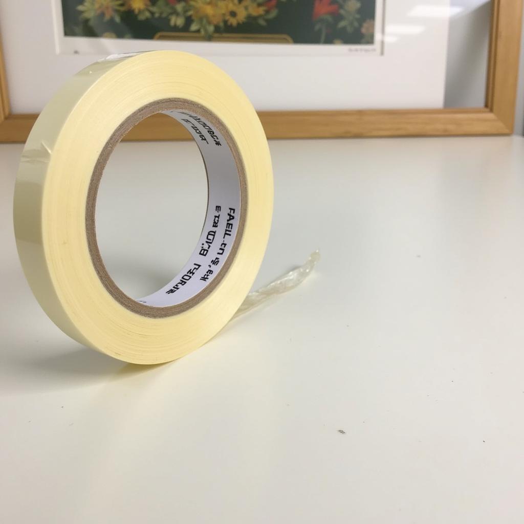 Closeup of acid free framing tape