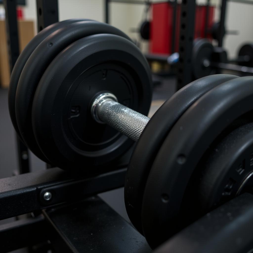 Adjustable Dumbbells in a Home Gym