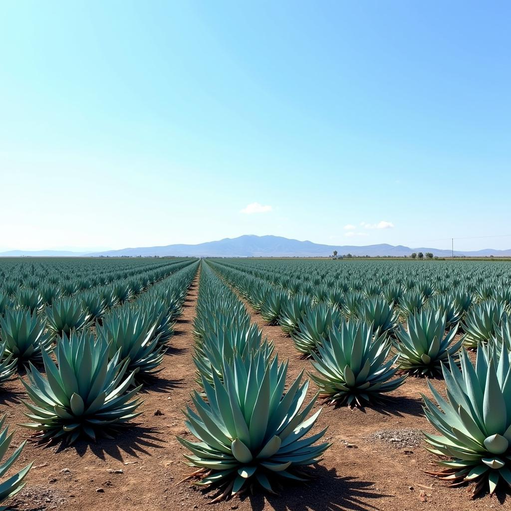 Agave Plants in a Field