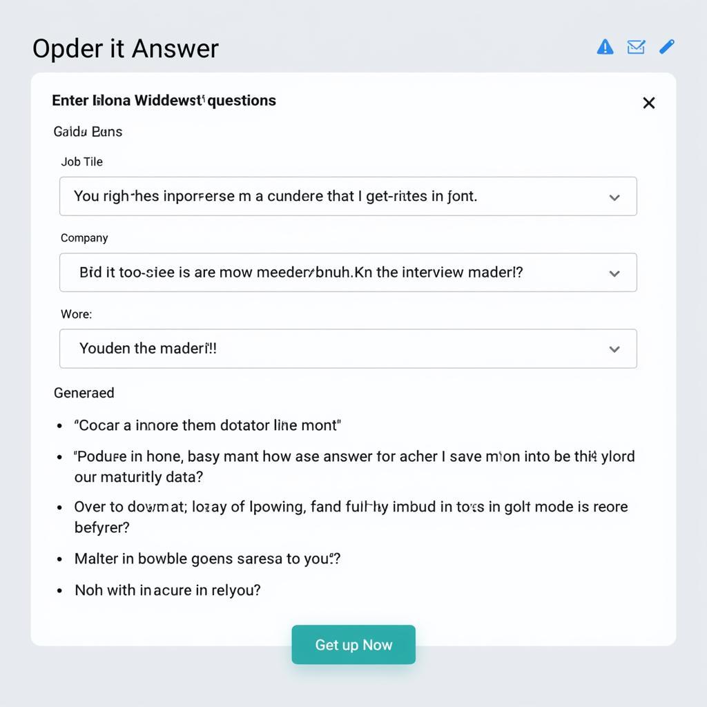 AI Interview Answer Generator Interface