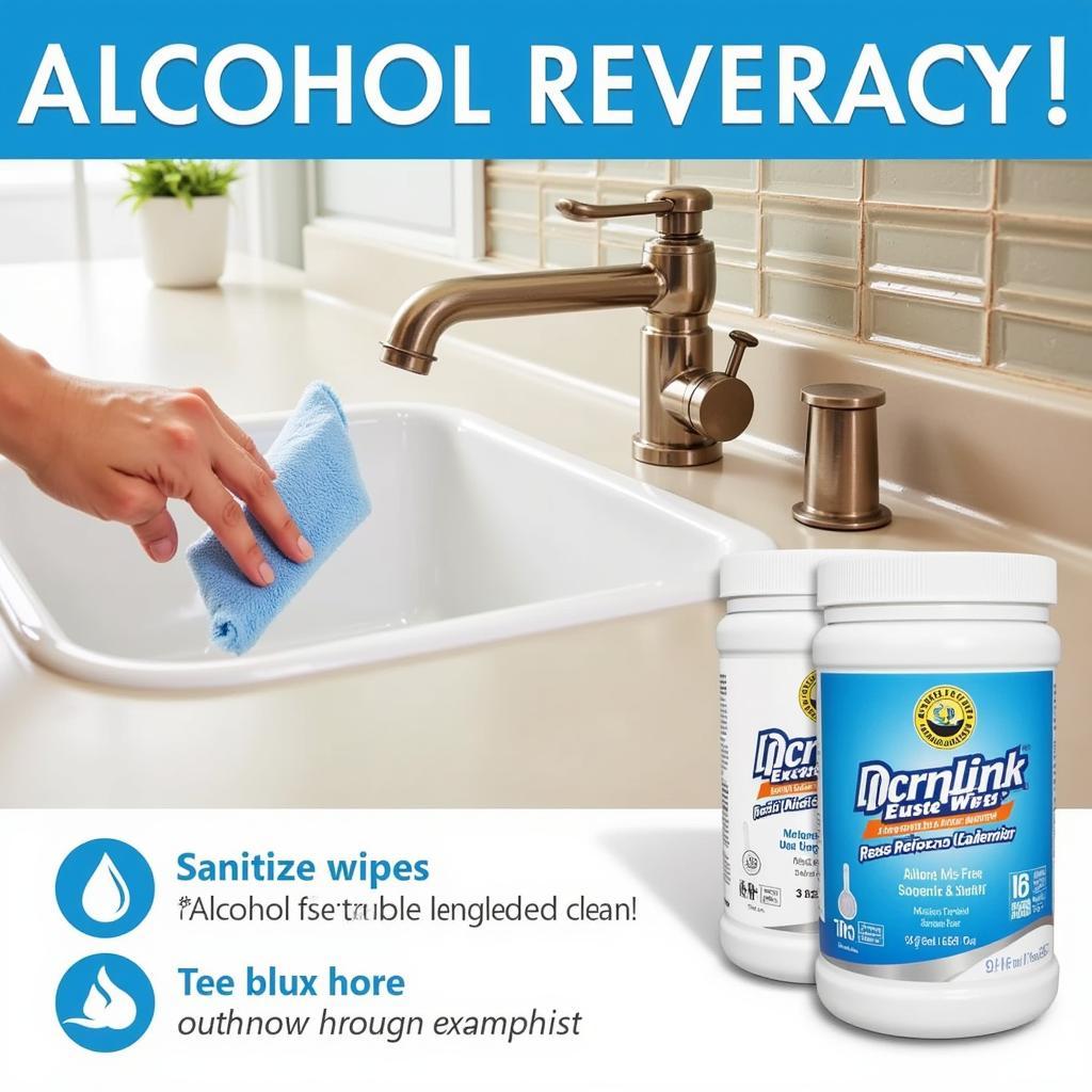 Alcohol Free Disinfectant Wipes Cleaning Surfaces