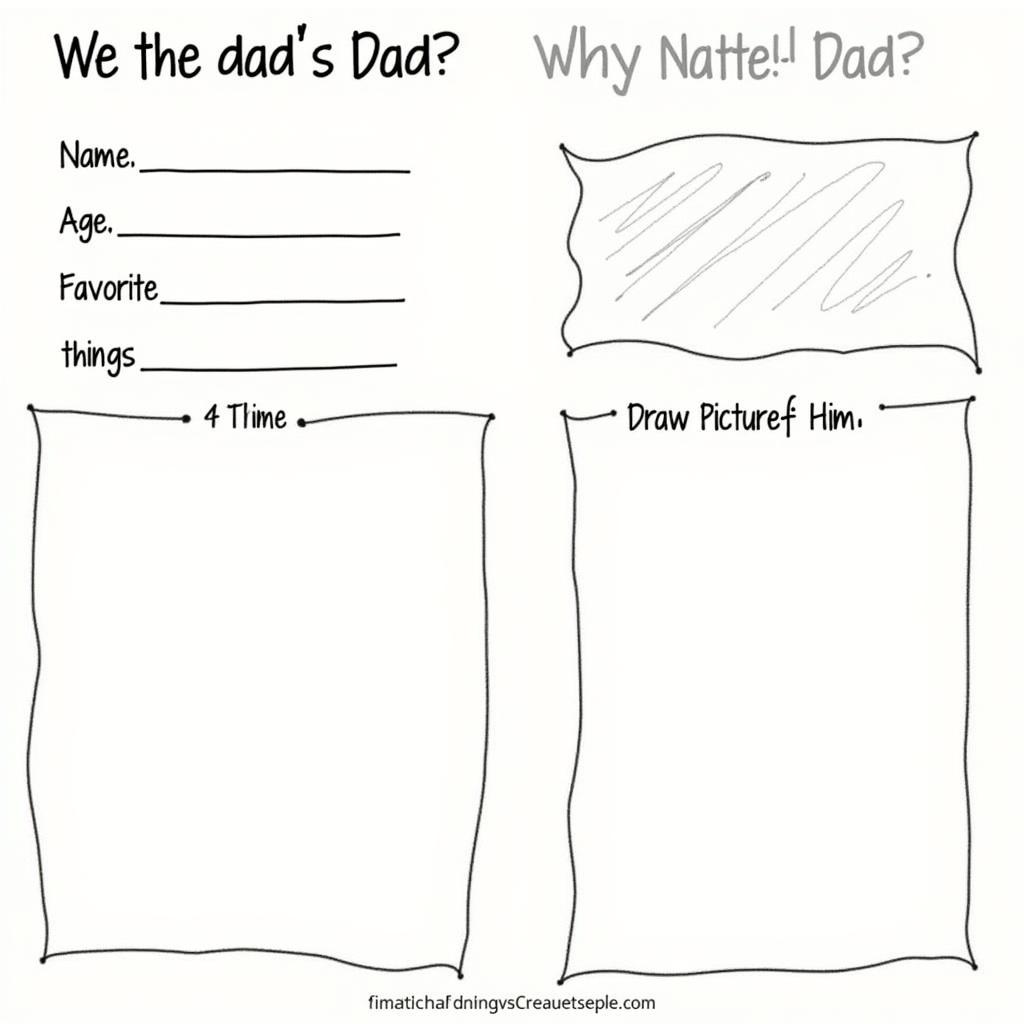 Printable questionnaire for kids to fill out about their dad