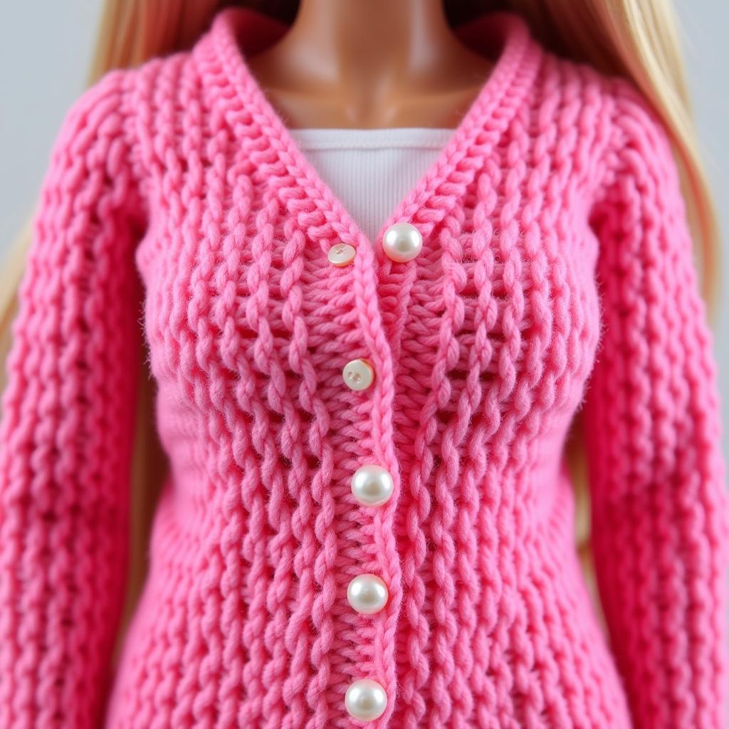 Finished Barbie Crochet Sweater