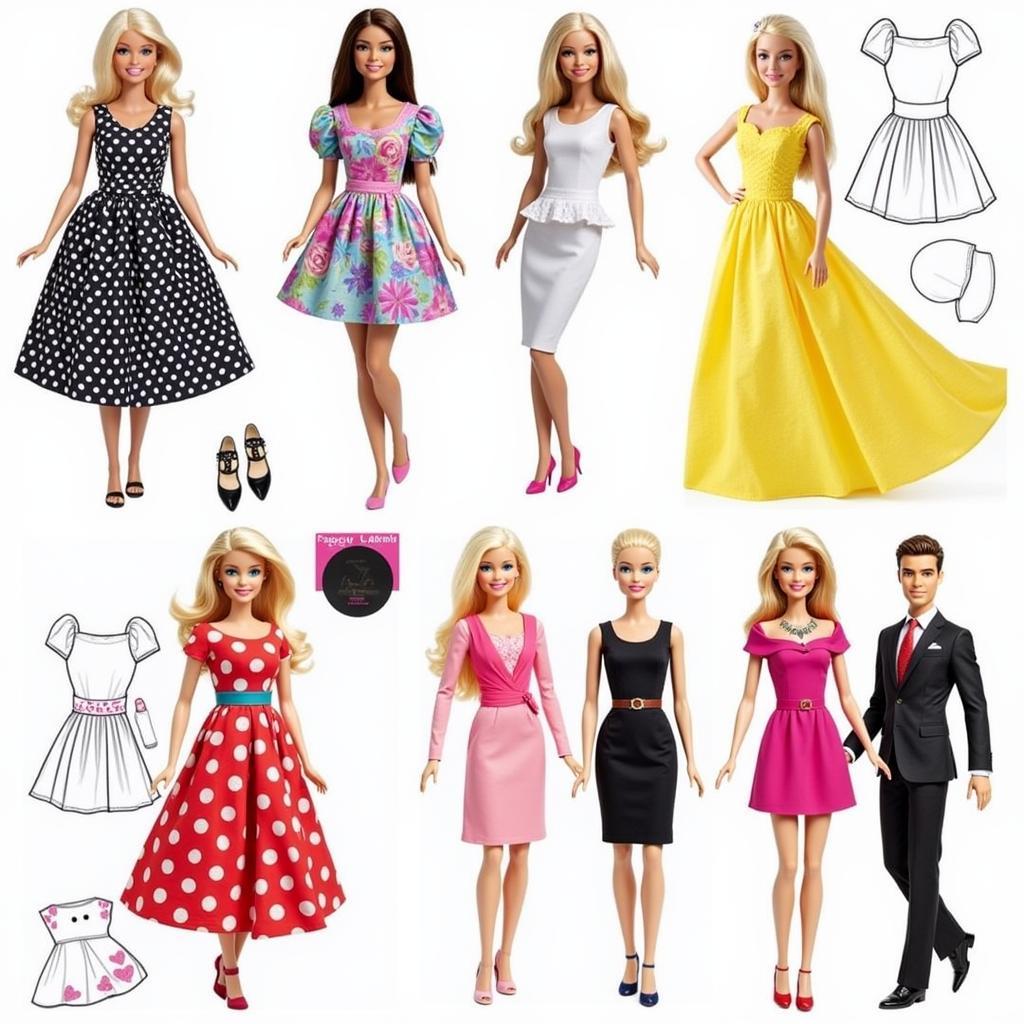 Variety of Barbie Dress Patterns