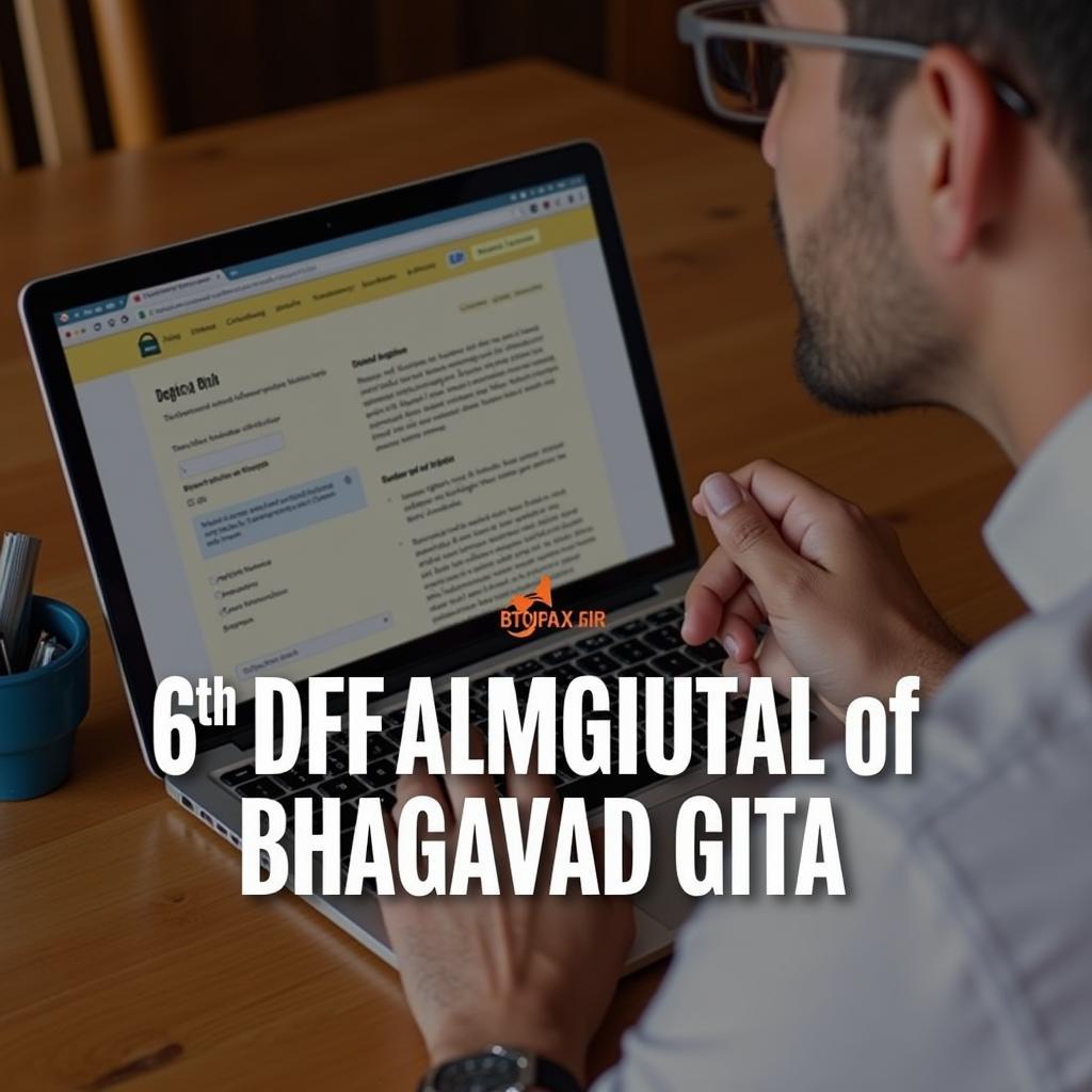 Bhagavad Gita Free PDF Download on a Laptop