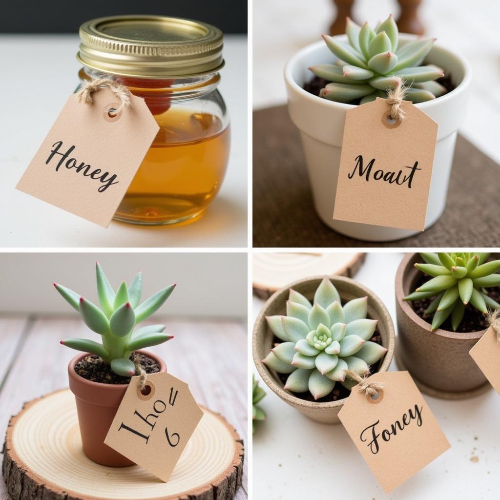 Boho Name Tags for Wedding Favors