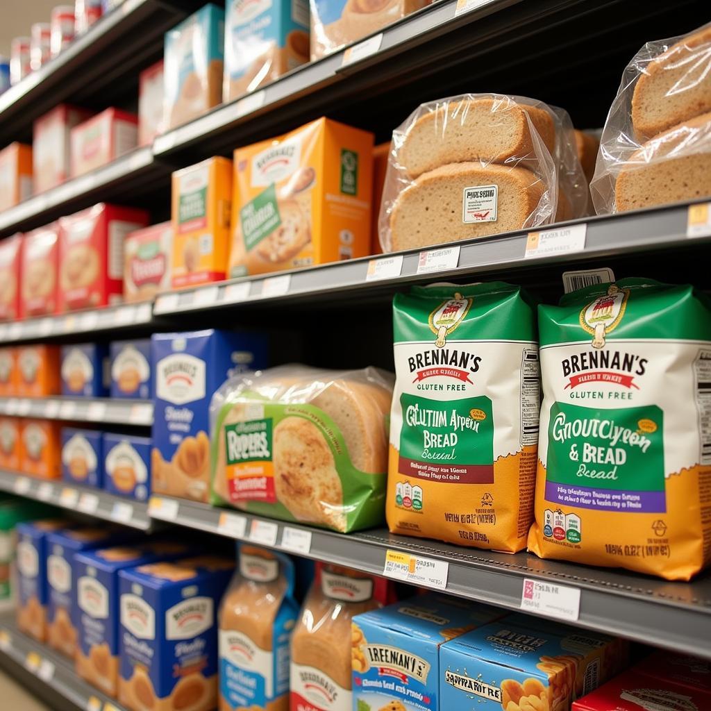 Brennan's Gluten-Free Bread on Supermarket Shelf