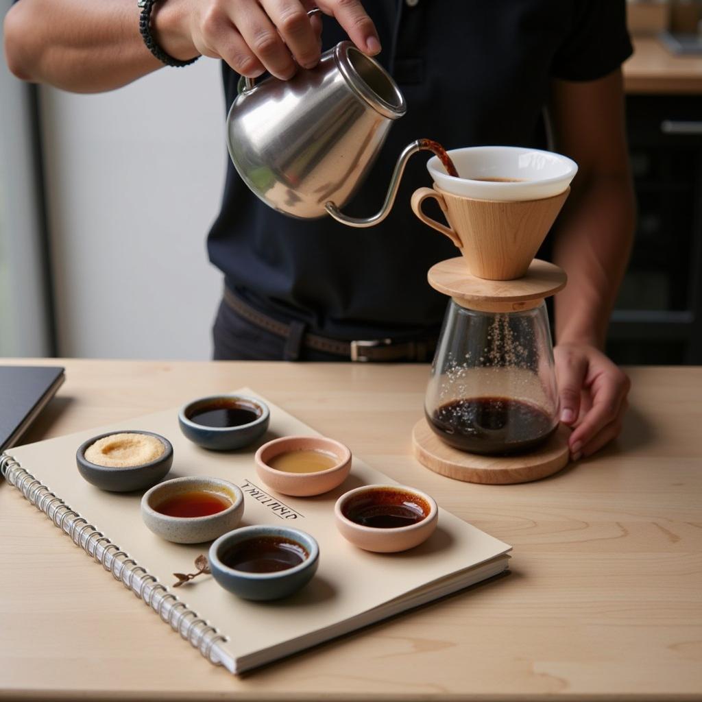 Brewing and Tasting Coffee Samples