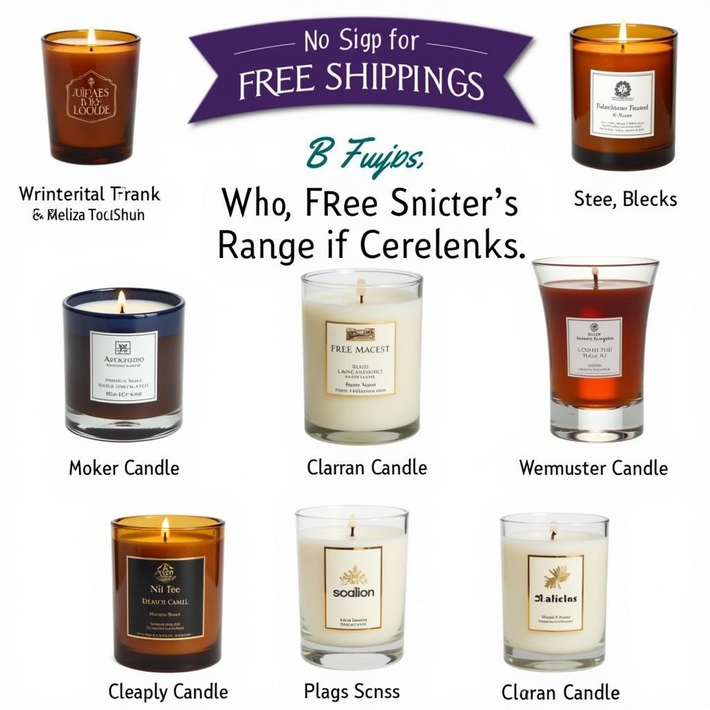 Online stores offering candles with free shipping