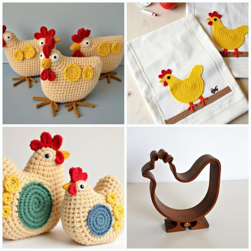 Various Chicken-Themed Crafts