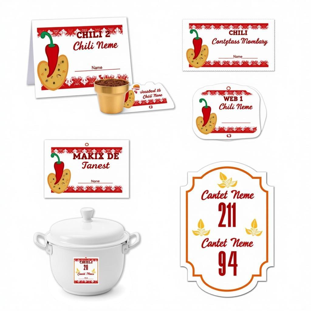 Printable Table Tents and Labels for Chili Identification