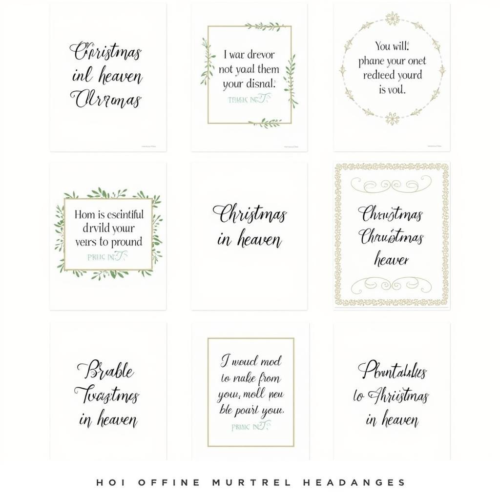 Christmas in Heaven Poem Printable Options