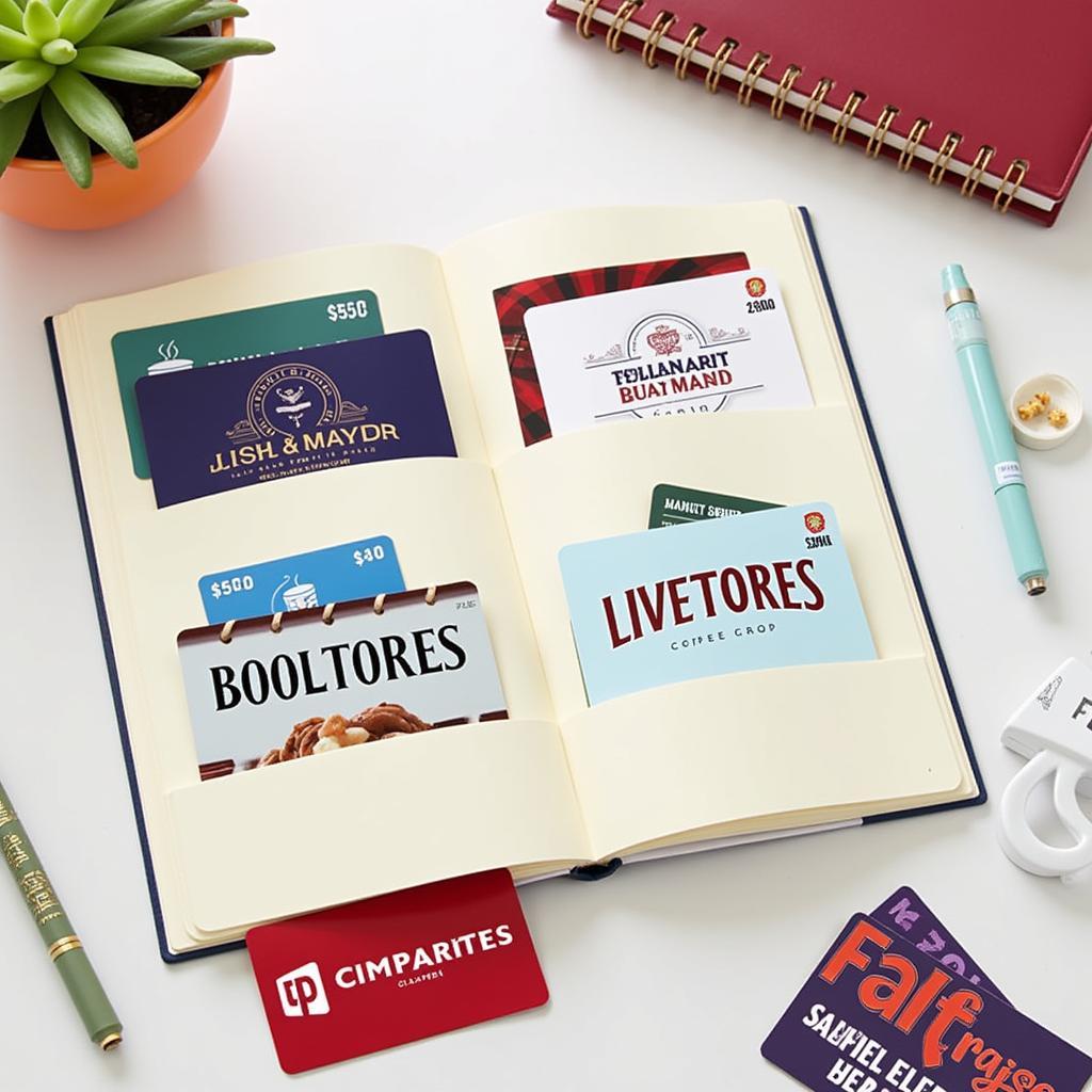 Printable College Gift Card Book Example