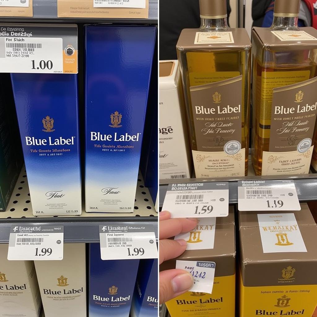 Comparing Blue Label Prices in Duty Free