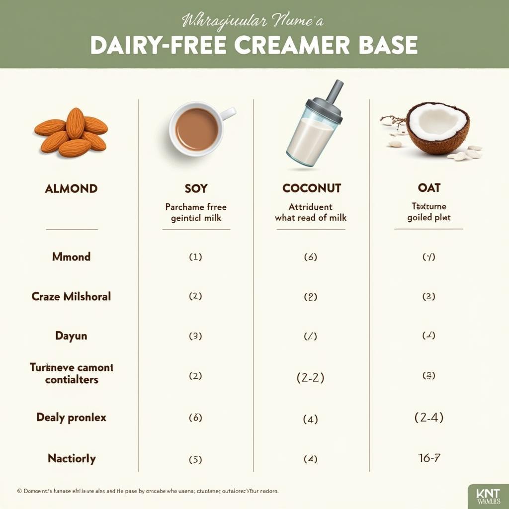 Comparison of Different Dairy-Free Creamer Bases