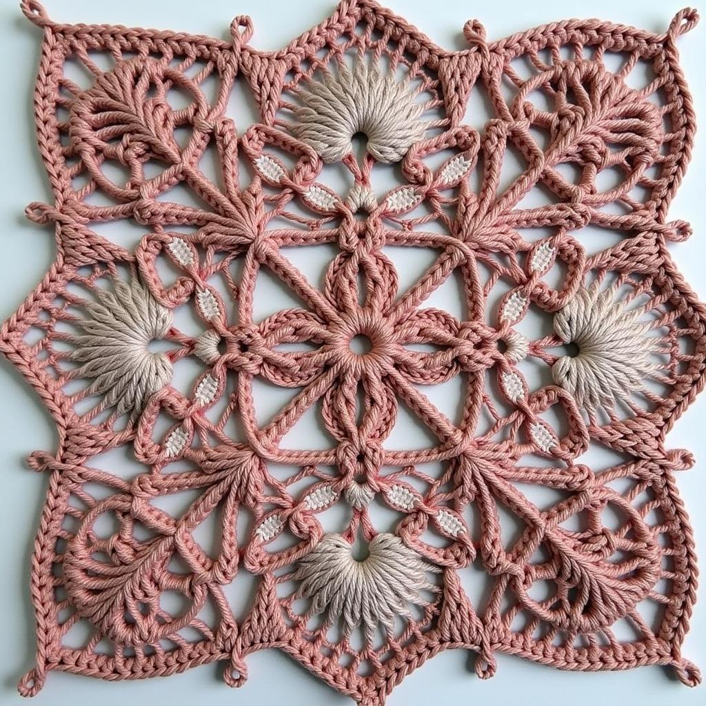 Intricate Crochet Square Design