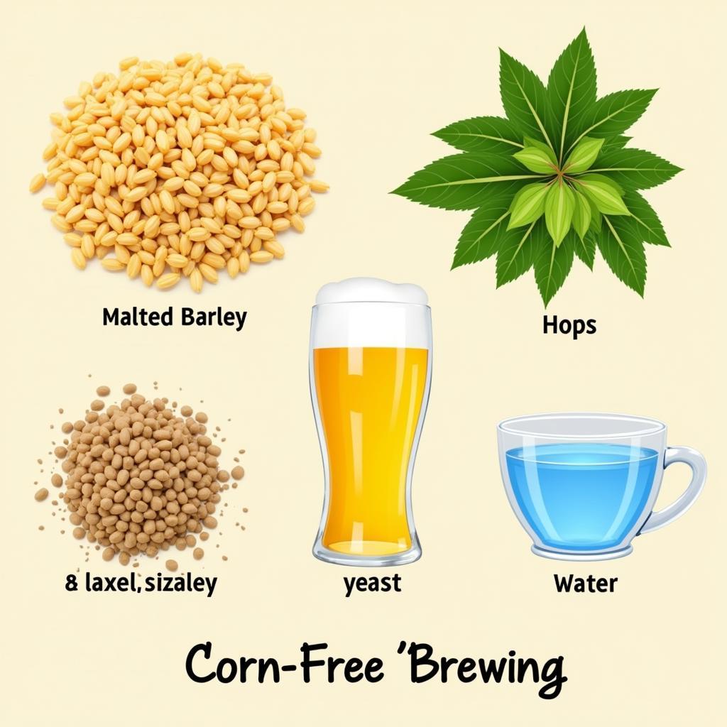 Corn-Free Beer Ingredients: Barley, Hops, Yeast, and Water