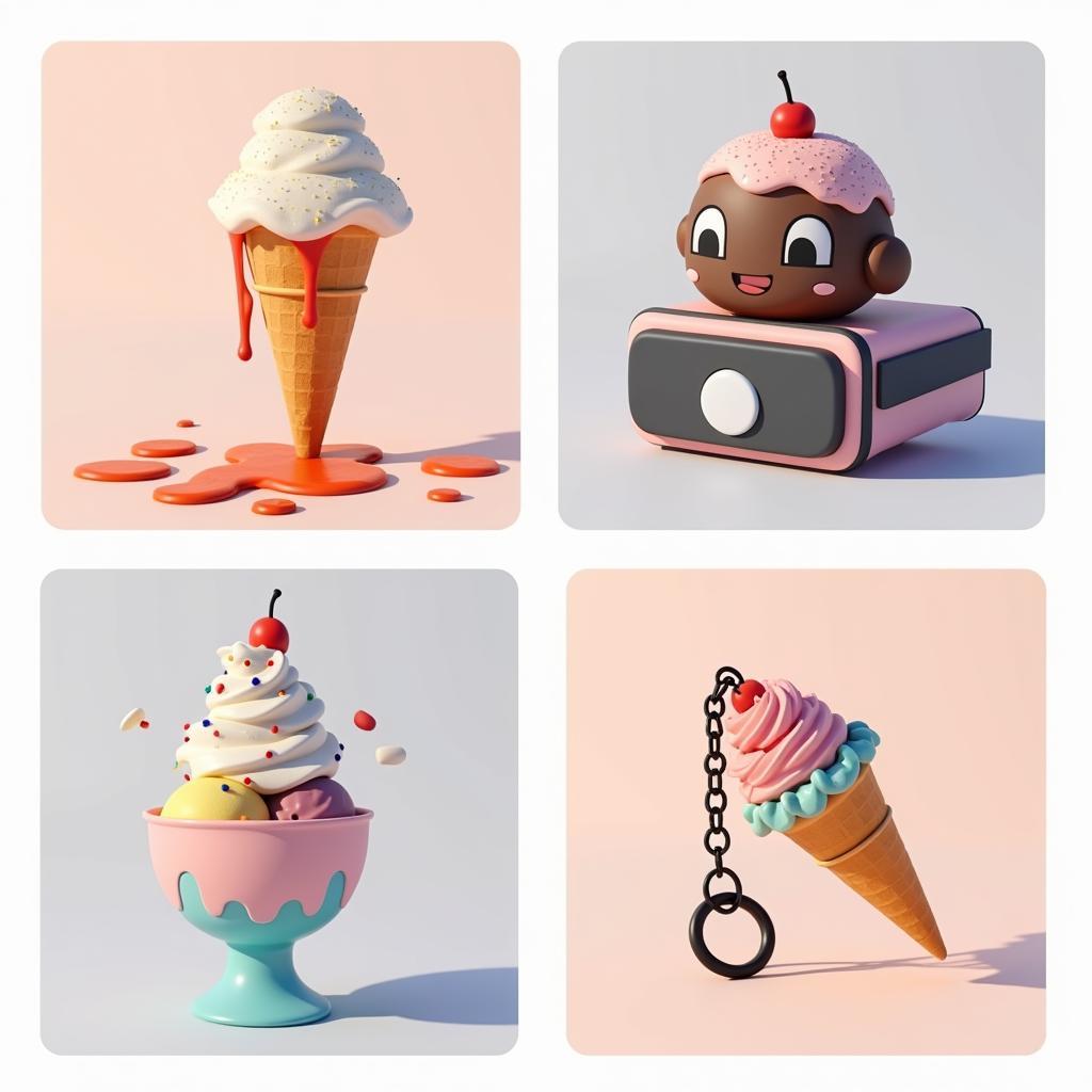 Creative Ice Cream 3D Model Applications