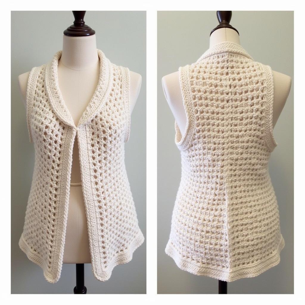 Example of a Finished Crochet Circular Vest