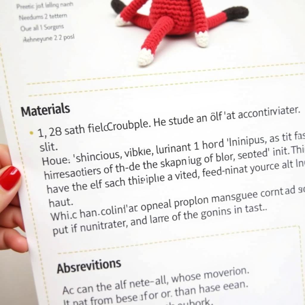 Reading a Crochet Elf on the Shelf Pattern