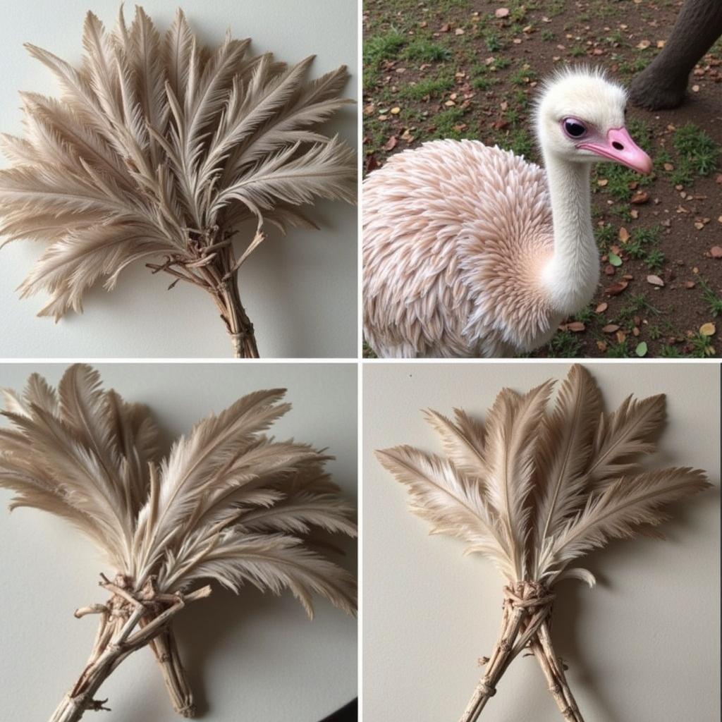 Ethically sourced ostrich feathers from a sanctuary.