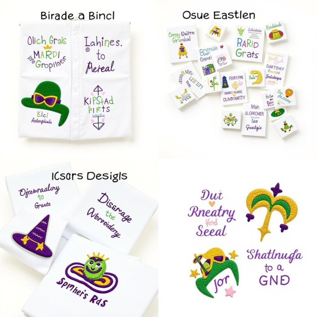 Custom Mardi Gras Embroidery Designs