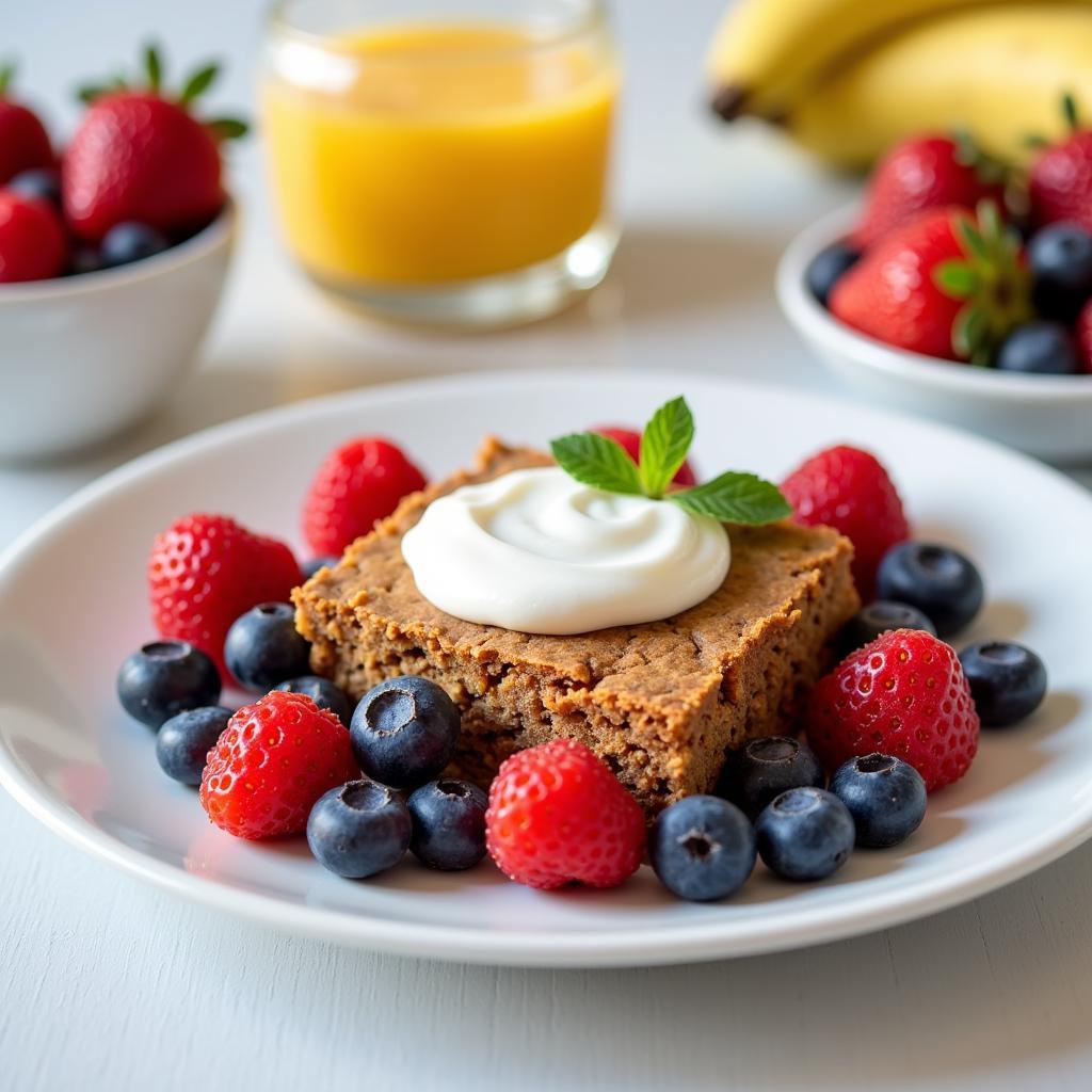 Dairy-Free Breakfast Bar with Fresh Fruit