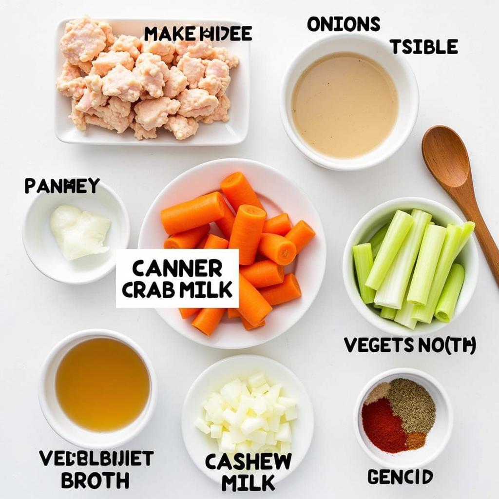 Dairy-Free Crab Bisque Ingredients