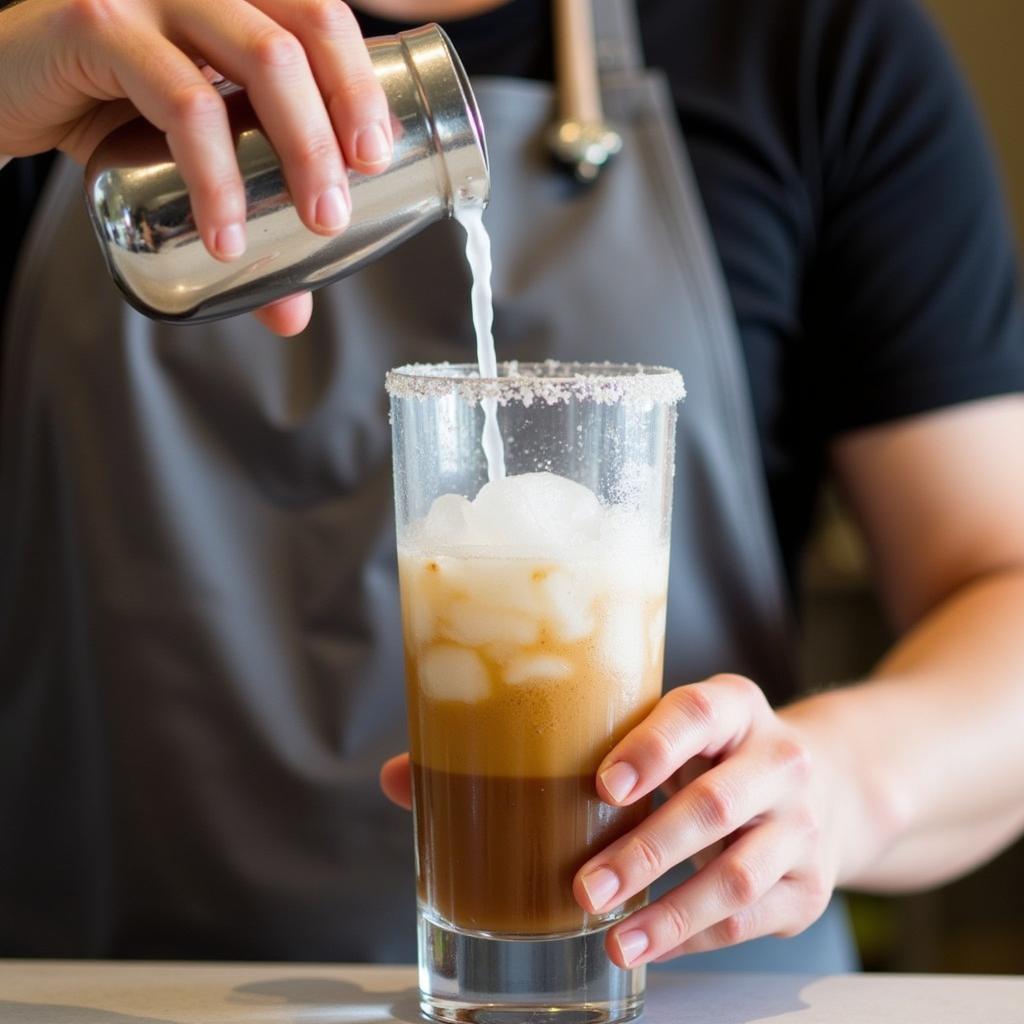 Shaking a Dairy-Free Espresso Martini