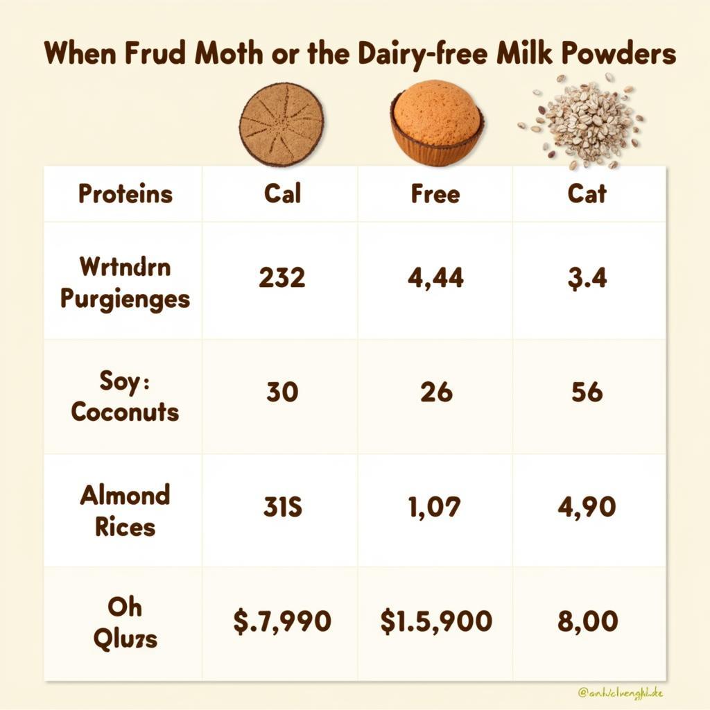 Nutritional Content of Dairy-Free Milk Powder