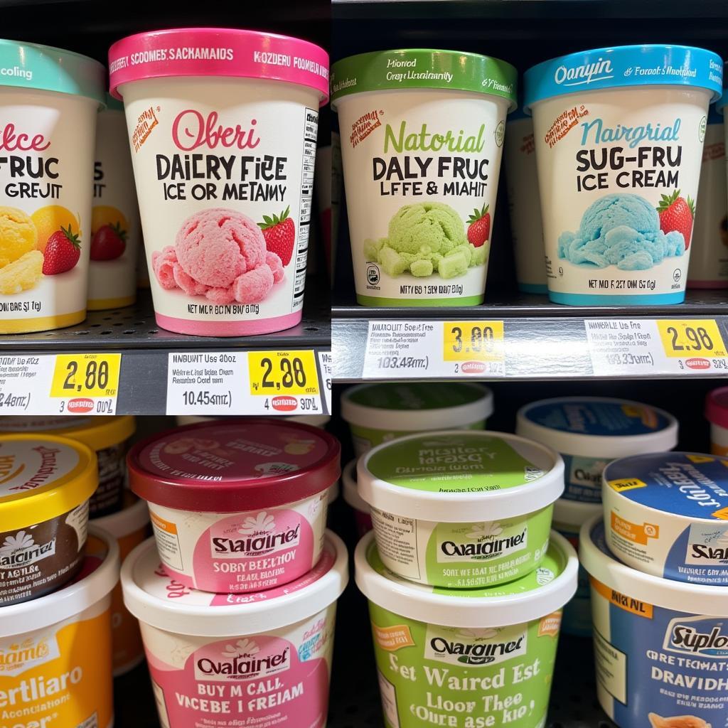 Dairy-free sugar-free ice cream options available in supermarkets