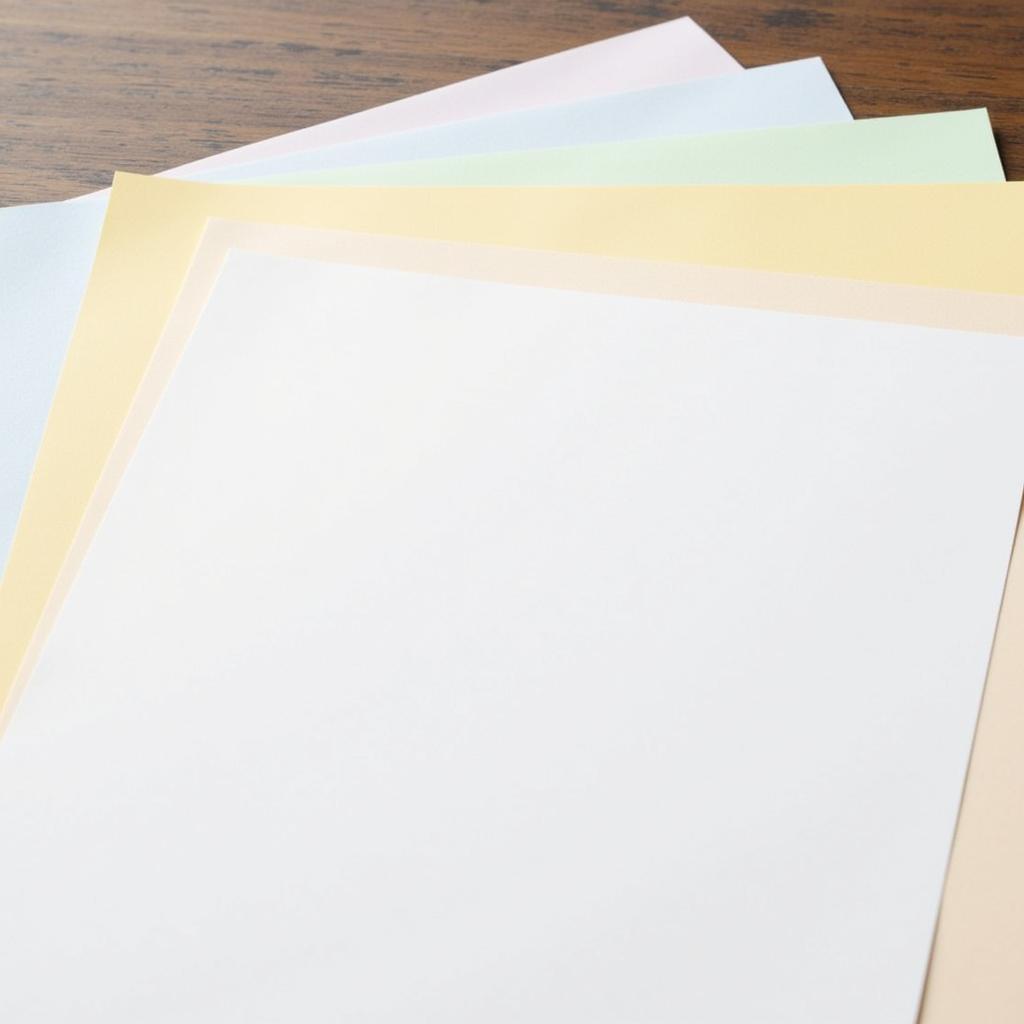 Variety of paper types in a sample pack