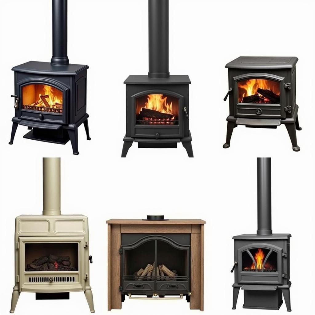 Various types of free standing gas stoves