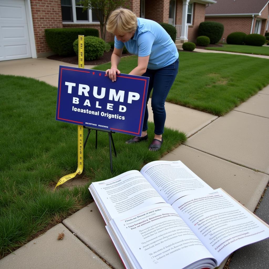 Displaying Trump Signs