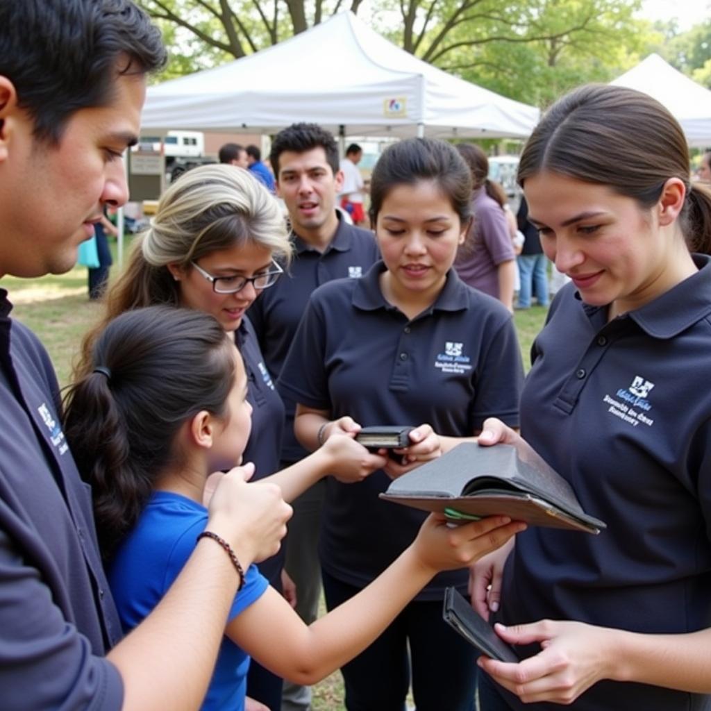 Distributing Free Pocket Bibles