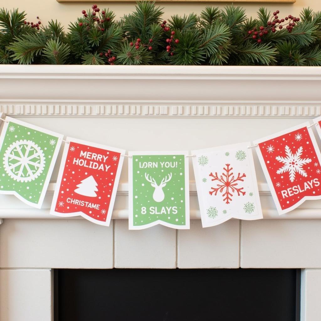 DIY Holiday Banner Made from Free Printables