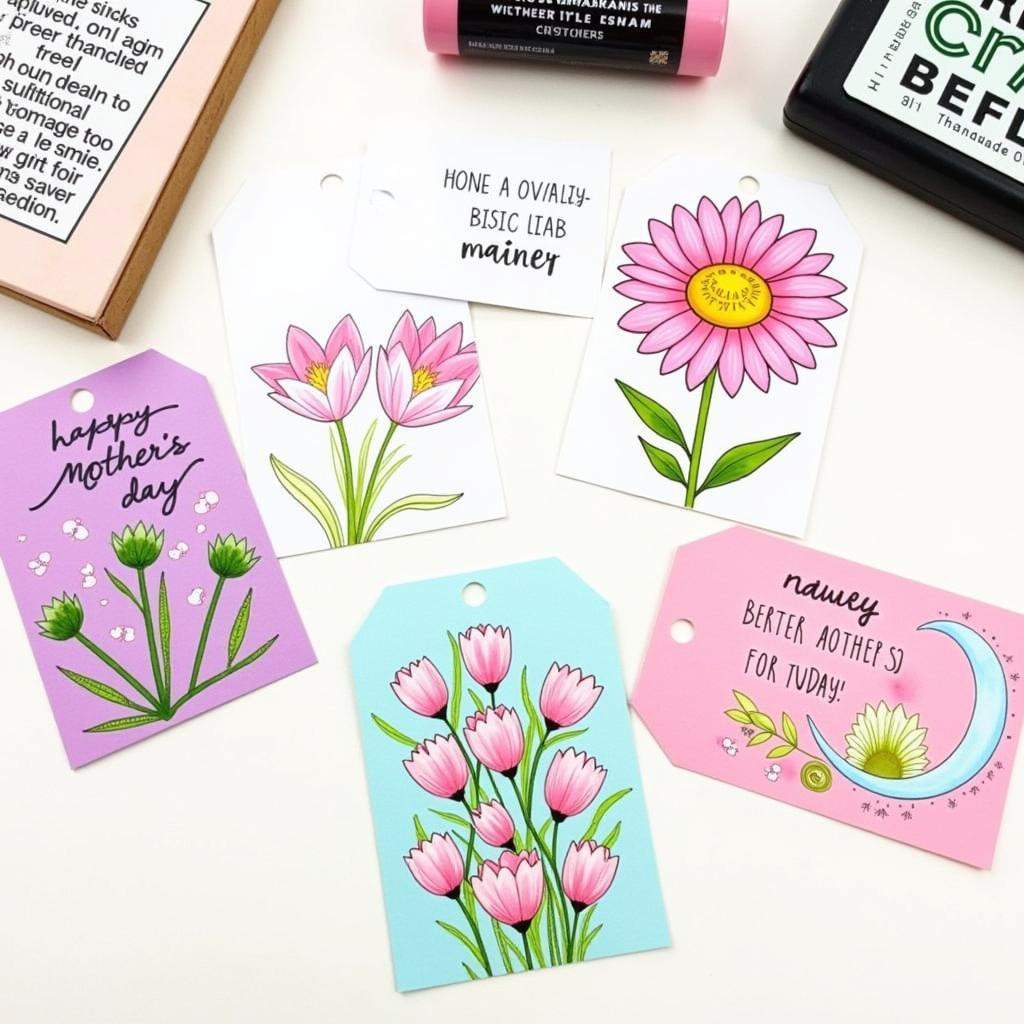 DIY Mother's Day Gift Tags with Handmade Designs