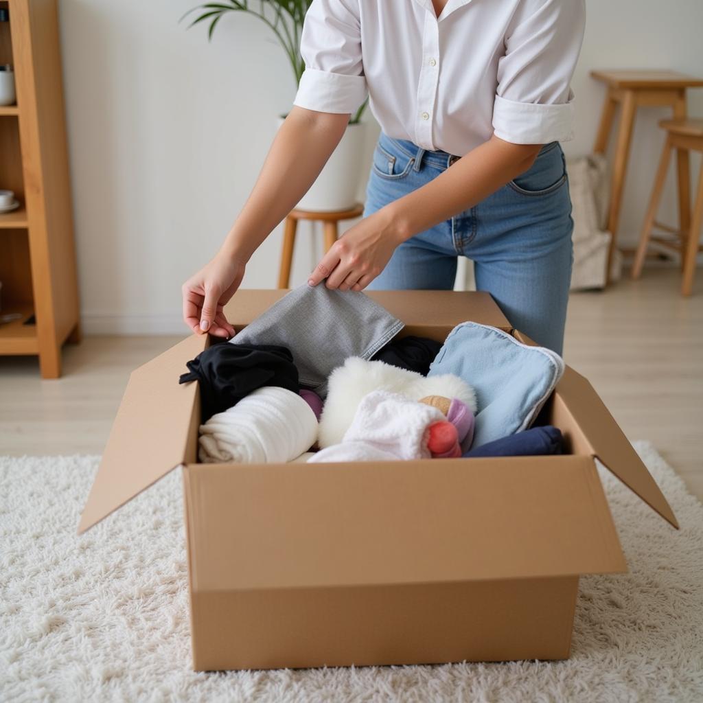 Image of someone decluttering and organizing their home